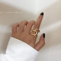 Niche design open net red adjustable ring fashion personality ins tide cold wind exaggerated index finger ring female