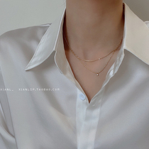 Retro chain women light luxury necklace niche very fine ins simple cold wind choker tide Net red chain accessories