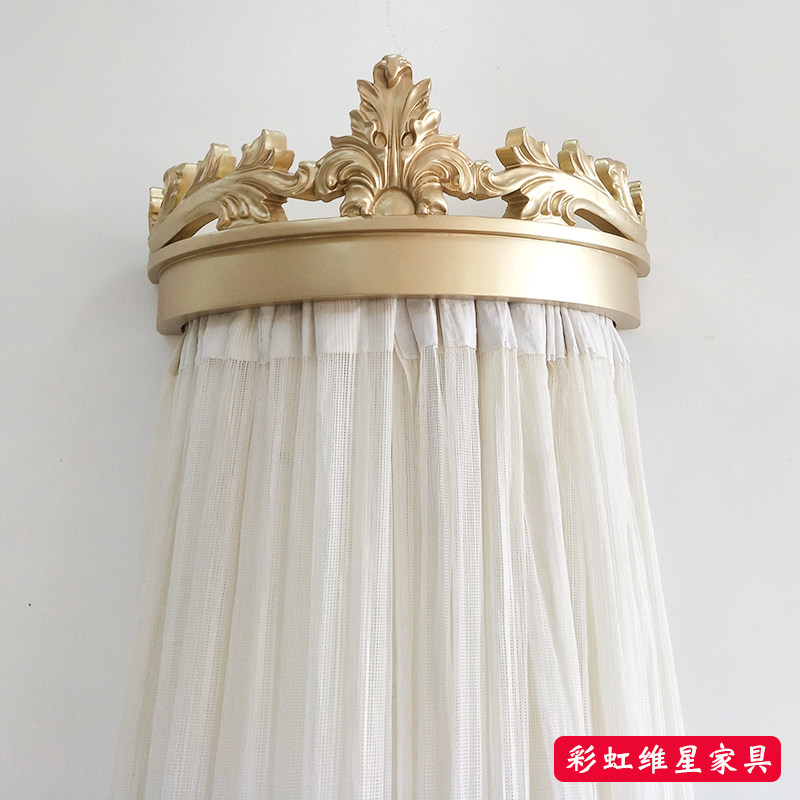 床幔架实木手工雕花床冠：打造梦幻公主房，让你睡进童话里👸 -床幔-淘宝百科网