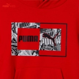 Puma, детская трикотажная красная толстовка с капюшоном, детская одежда