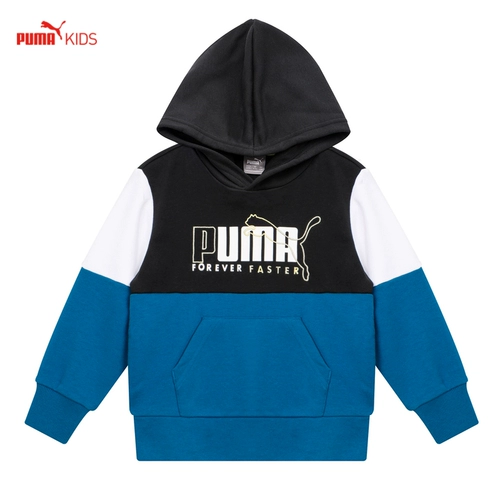 Puma, демисезонный детский модный комплект для отдыха, толстовка с капюшоном, детская одежда