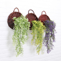  Fake wall hanging flower rattan decorative flower rattan indoor hanging flower plastic hanging flower simulation plant hanging wall flower hanging wall flower