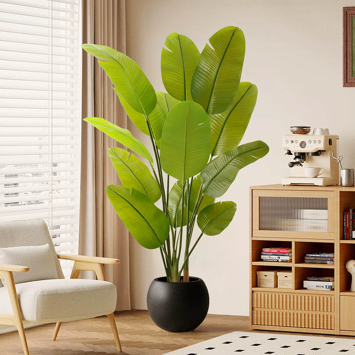 Большой нордический симуляционный растение настольная/напольная банановая бонсай внутри комнаты декоративное искусственное зелёное растение украшение дерево