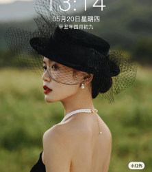 헵번 스타일 블랙 메쉬 꽃 프랑스 레트로 탑 모자