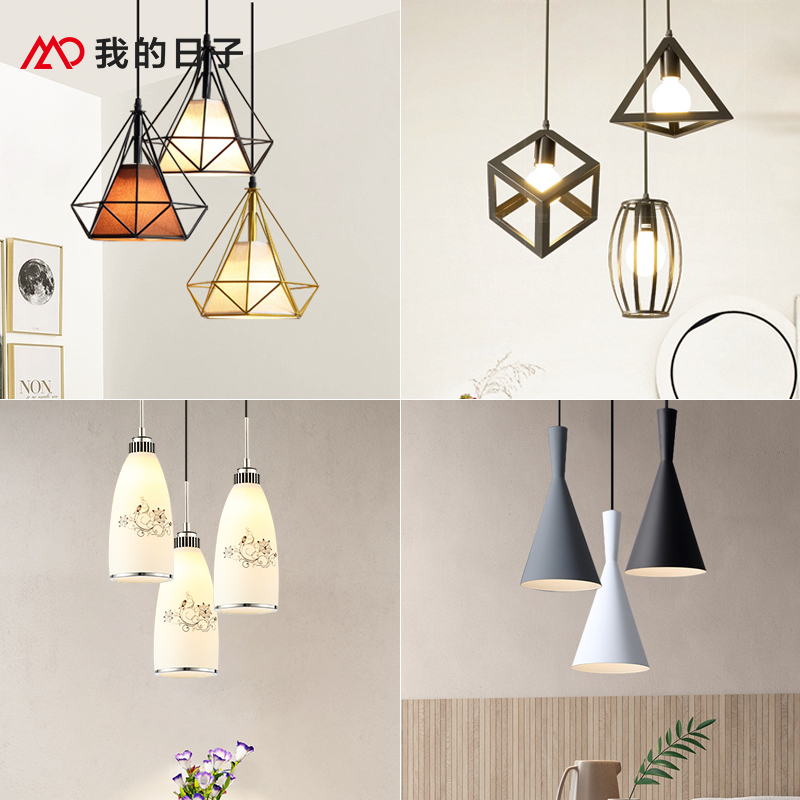 Dining room chandelier 2021 new creative personality bar light Modern simple household Nordic kitchen three-head chandelier