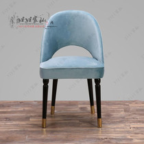 Solid wood dining chair minimalist modern Nordic Café milk tea shop Dining Room Hotel Dining Room West Dining Chair Designer Chairs