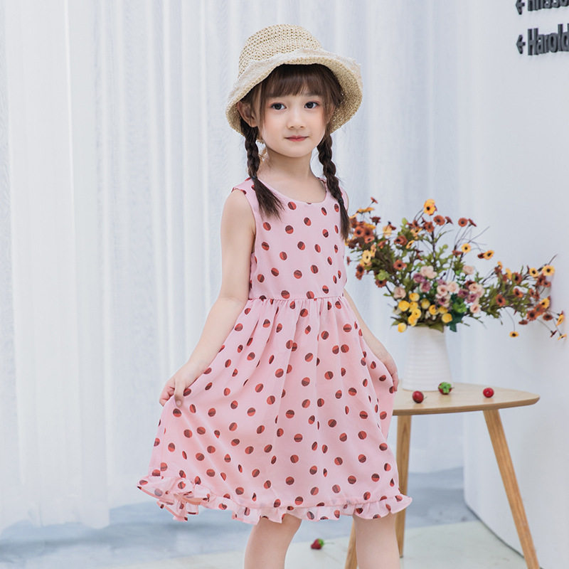 Girls' chiffon dress 2022 new children's super-ocean style children's princess skirt net red children's clothing little girl skirt