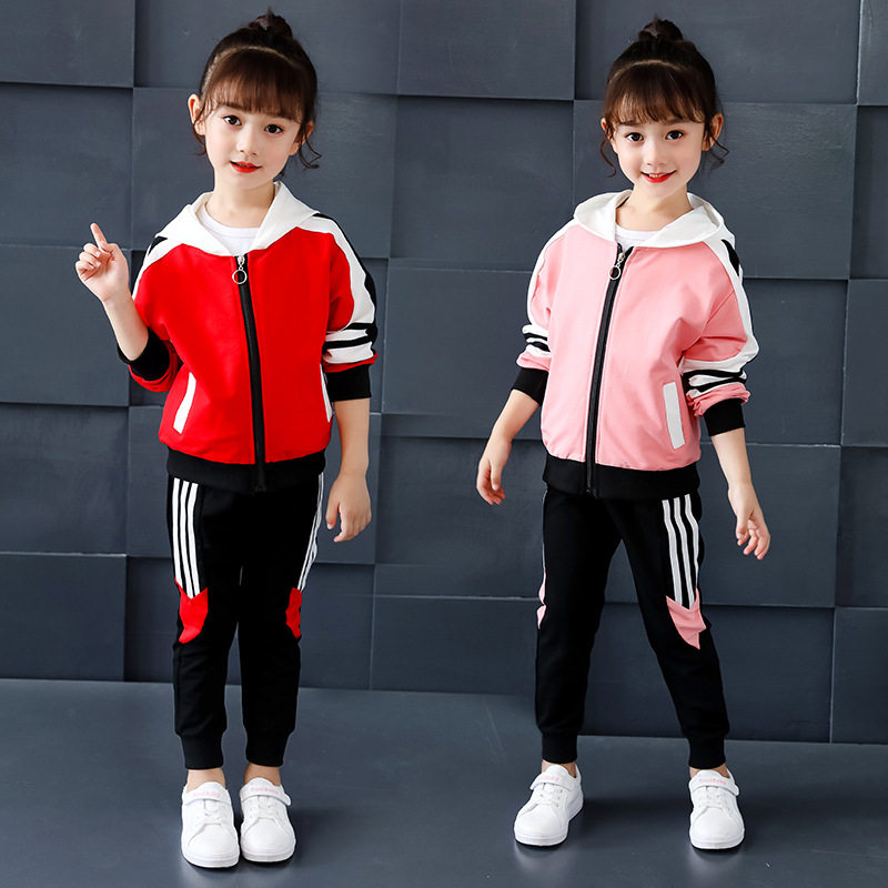 Girls suit autumn 2022 Western style new fashion children's middle-aged children's spring and autumn sports and leisure fashion two-piece suit