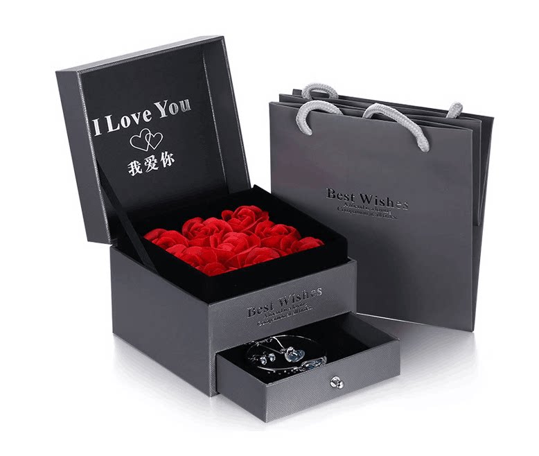 Laofeng Xianghe high-end rose flower gift box immortal flower gift box jewelry box