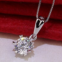 Lao Fengxiang and the counter PT950 platinum diamond pendant collarbone necklace women's 18K platinum to send girlfriend