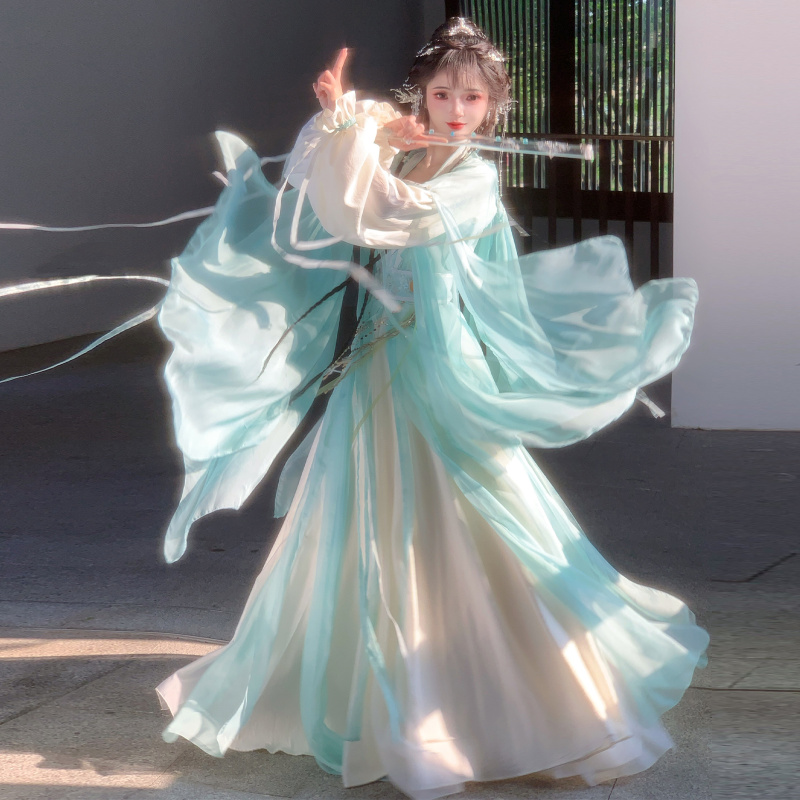 Xianchuji Original Hanfu [Mulan Ci] Heroic Style Hanfu Little Sister Fairy-Like Elegant Waist-Length Daily Wear Spring/Summer