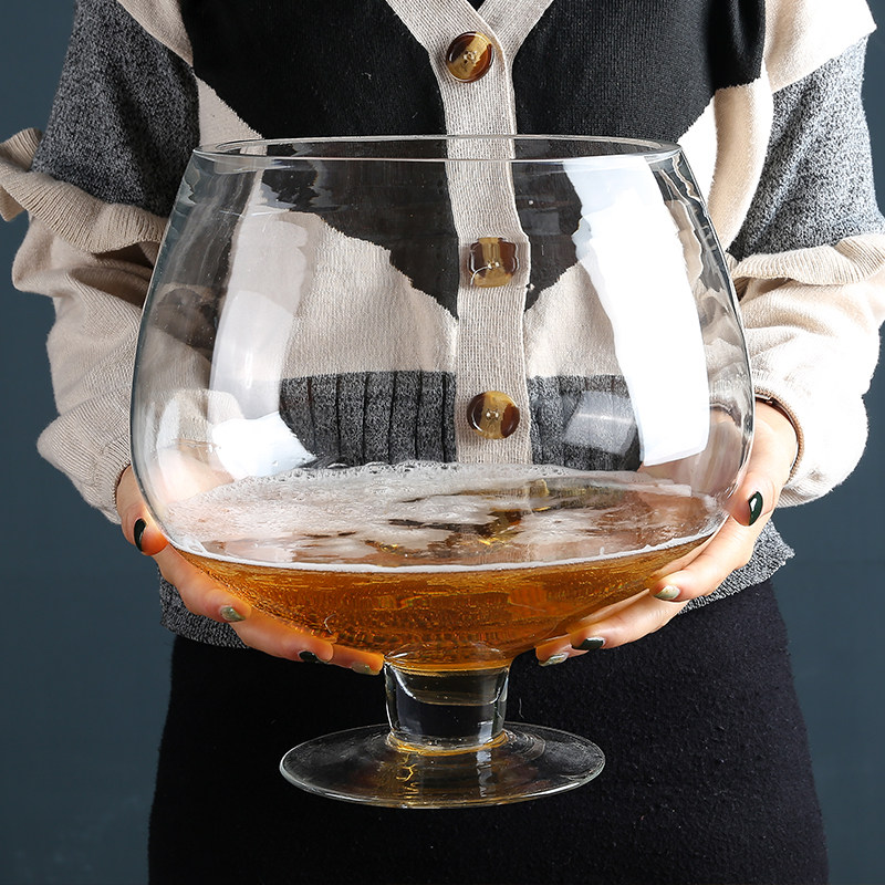 Huge large large large glass large large capacity beer glass large red glass glass glass hero glass