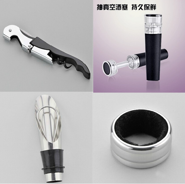 High - end red wine multi - functional bottler knife wine ring vacuum plug wine pourer special price