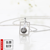 Amnesia Tire Pendant Pure Silver Material Bag Making Inlaid Drill Delicate Tire Hair Necklace Souvenir Diy Baby Homemade