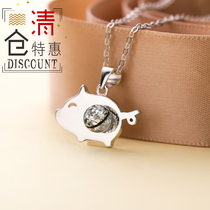 Pig fetal hair necklace diy homemade baby umbilical cord fetal hair preservation permanent souvenir pendant sterling silver