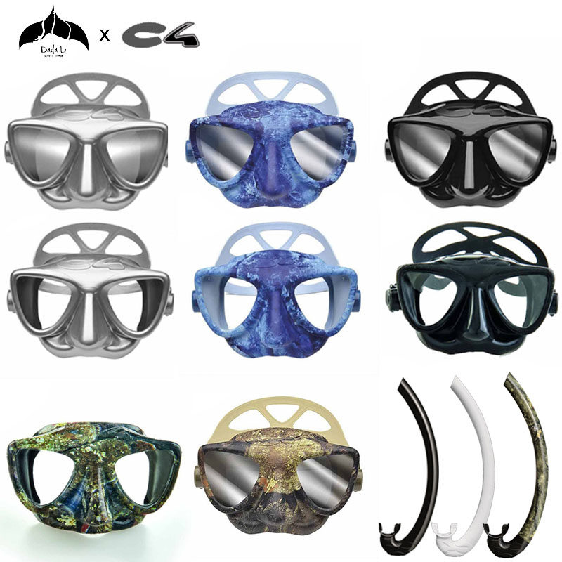 Italian imports C4 PLASMA Mask free diving mirror swimming goggles diving equipped with low volume fishing