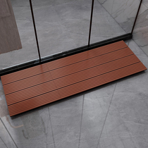Solid wood floor mat Entrance hall floor mat Toilet rain non-slip mat Waterproof bathroom pedal floor shower room