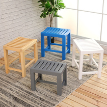 Shoe stool home entrance door square stool bedroom sitting entrance shoe stool sofa stool living room Wood