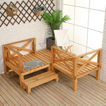 Anti-corrosion wood flooring outdoor solid wood leisure platform courtyard outdoor terrace waterproof floor outdoor garden tatami