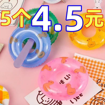 Mini swimming ring baby bathing water toy parent-child interaction makes baby fall in love with bathing mother playing with water duck