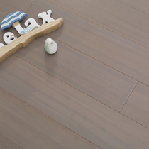 Nidun African teak log pure solid wood floor micro metal gray floor heating lock free keel home light luxury