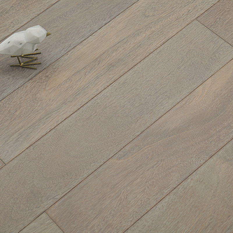 Bowdy beans (Brazilian black sandalwood) log pure solid wood floor light luxury gray keel-free lock buckle resistant to floor heating for home use