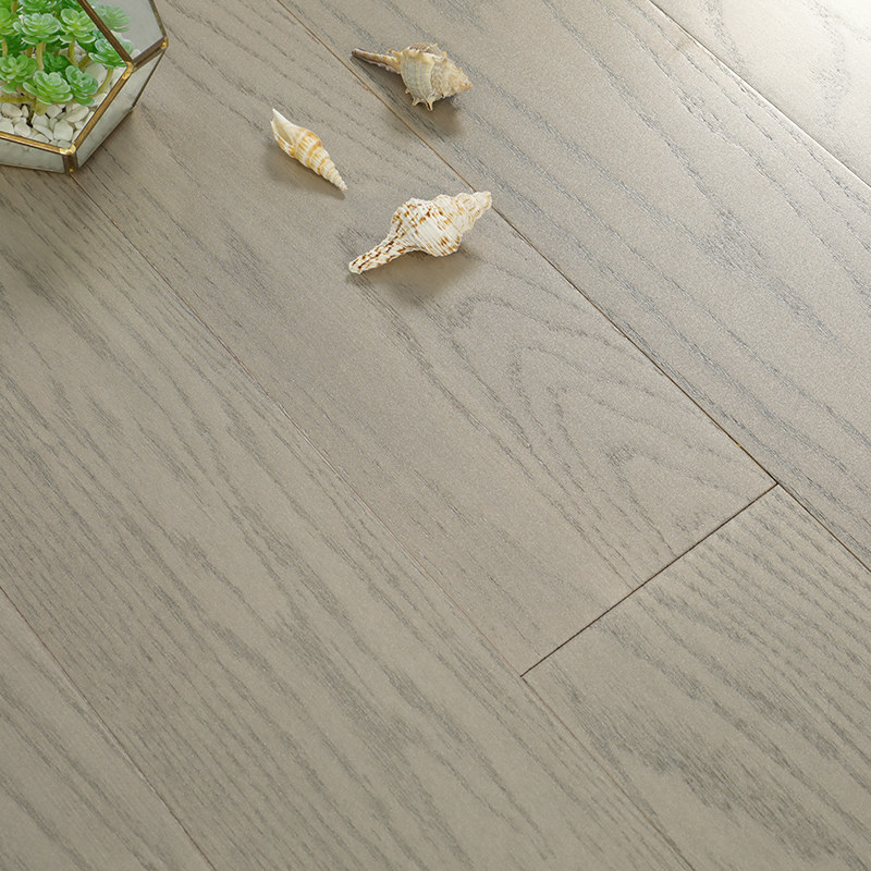 Nine Photos American Red Oak Logs Pure Solid Wood Flooring Metal Fluorescent Grey Lock Free keel Warm Home-Taobao