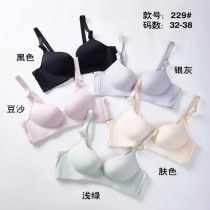 Subtle Teenage Girl Underwear One Piece of No Steel Ring Slim B No Mark No Magnetic Latex Poly student Girl Bra 229