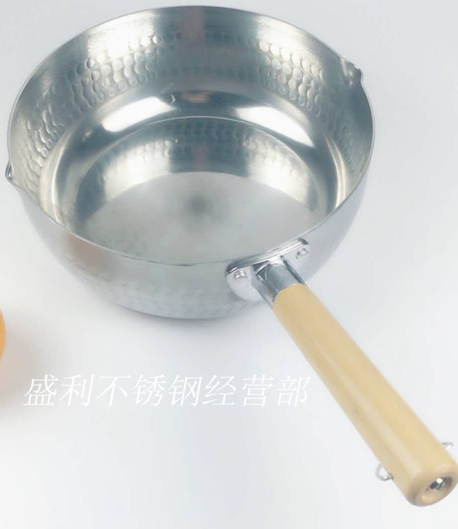 Japanese-style aluminum snow flat pot noodle pot soup pot Black crystal stove Gas stove universal pot does not change color and taste