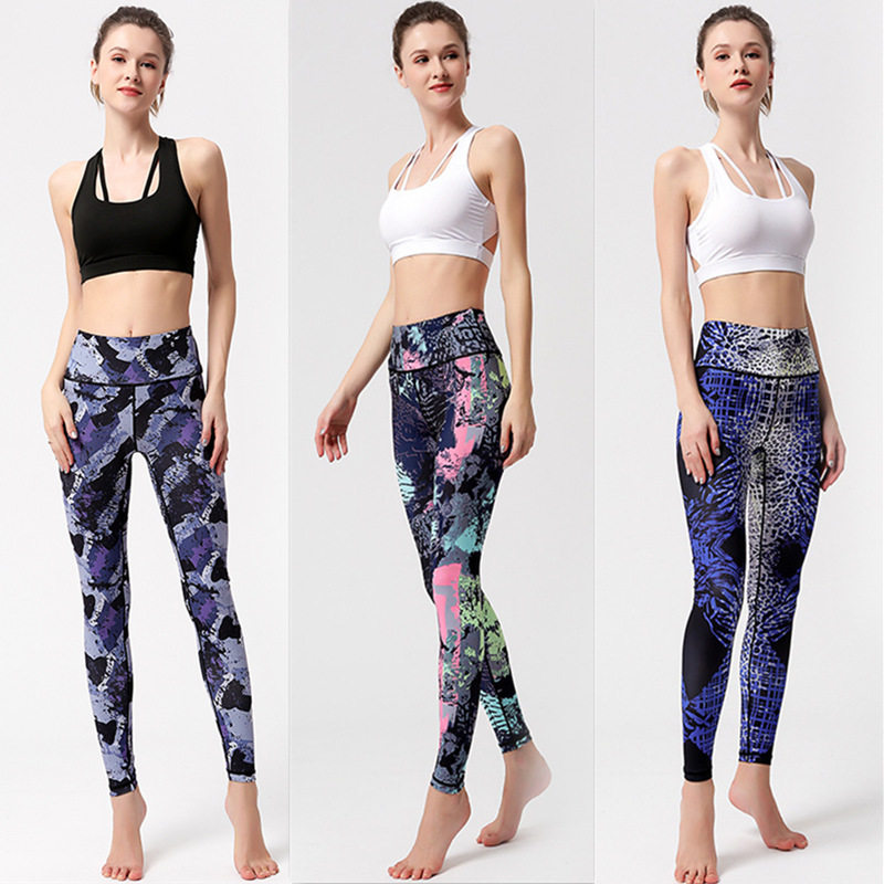 Summer thin new stretch tight fitness pants women's running fast drying sweatpants high waist hip lift dance yoga pants