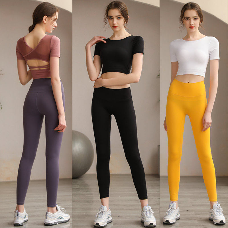 Light luxury summer new fitness clothes suit women's thin net red beauty back quick-drying beginner professional sportswear short-sleeved