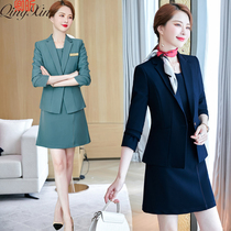 Autumn professional dress suit dress female two-piece set of workplace goddess fan overalls jewelry shop beauty salon overalls