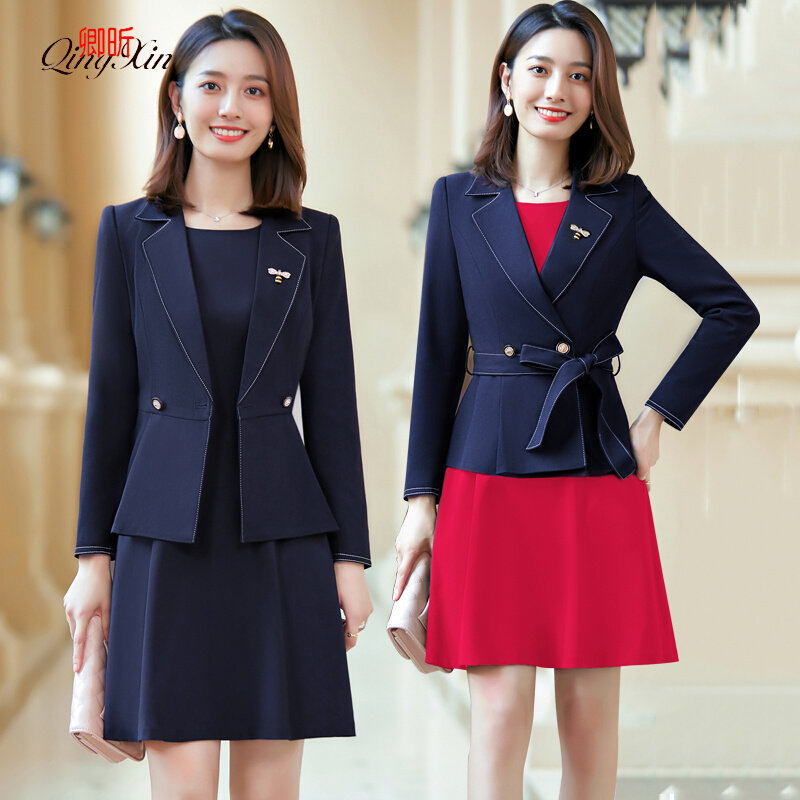High-end CEO work clothes suits and dresses temperament teachers formal suits beautician manager work clothes spring and autumn