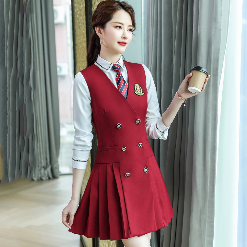 Kindergarten teacher's work clothes preschool teacher's garden clothes Spring and autumn OL suit Female college wind to work in two style foreign clothes