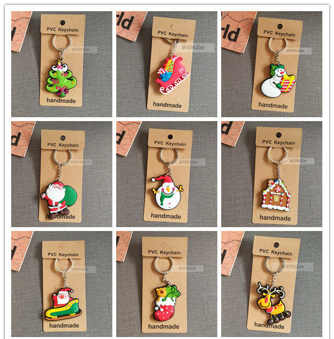 Christmas gift keychain pendant Children's exquisite packaging pendant Christmas primary school student gift Santa Claus