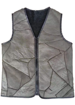 Sheep shearing fur one piece real sheepskin waistcoat Leather warm waistcoat