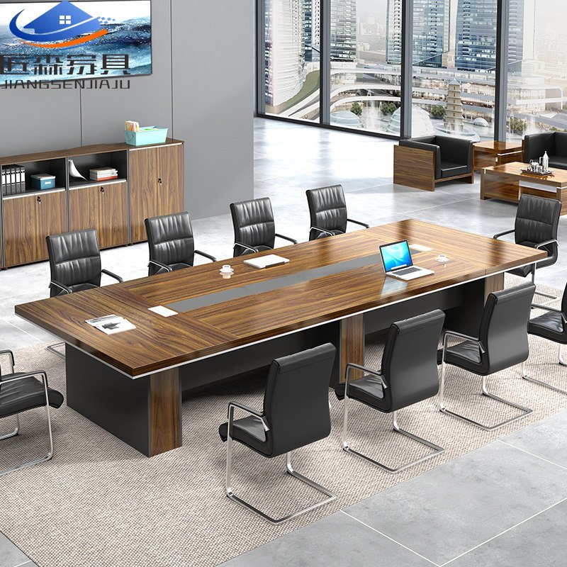 Conference table and chair combination simple modern staff meeting room large thickened strip long table negotiation training desk