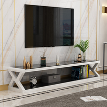 TV cabinet Tea Table Combo Suit Brief Modern small family Living room Home TV cabinet Easy tempered glass