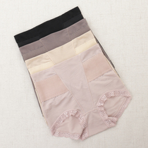  Sexy mesh lace belly underwear womens mid-high waist hip shaping tight ultra-thin belly briefs