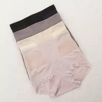 Sexy mesh lace corset underwear women's high waist lifting hip plastic body tight ultra-thin type small belly breifs