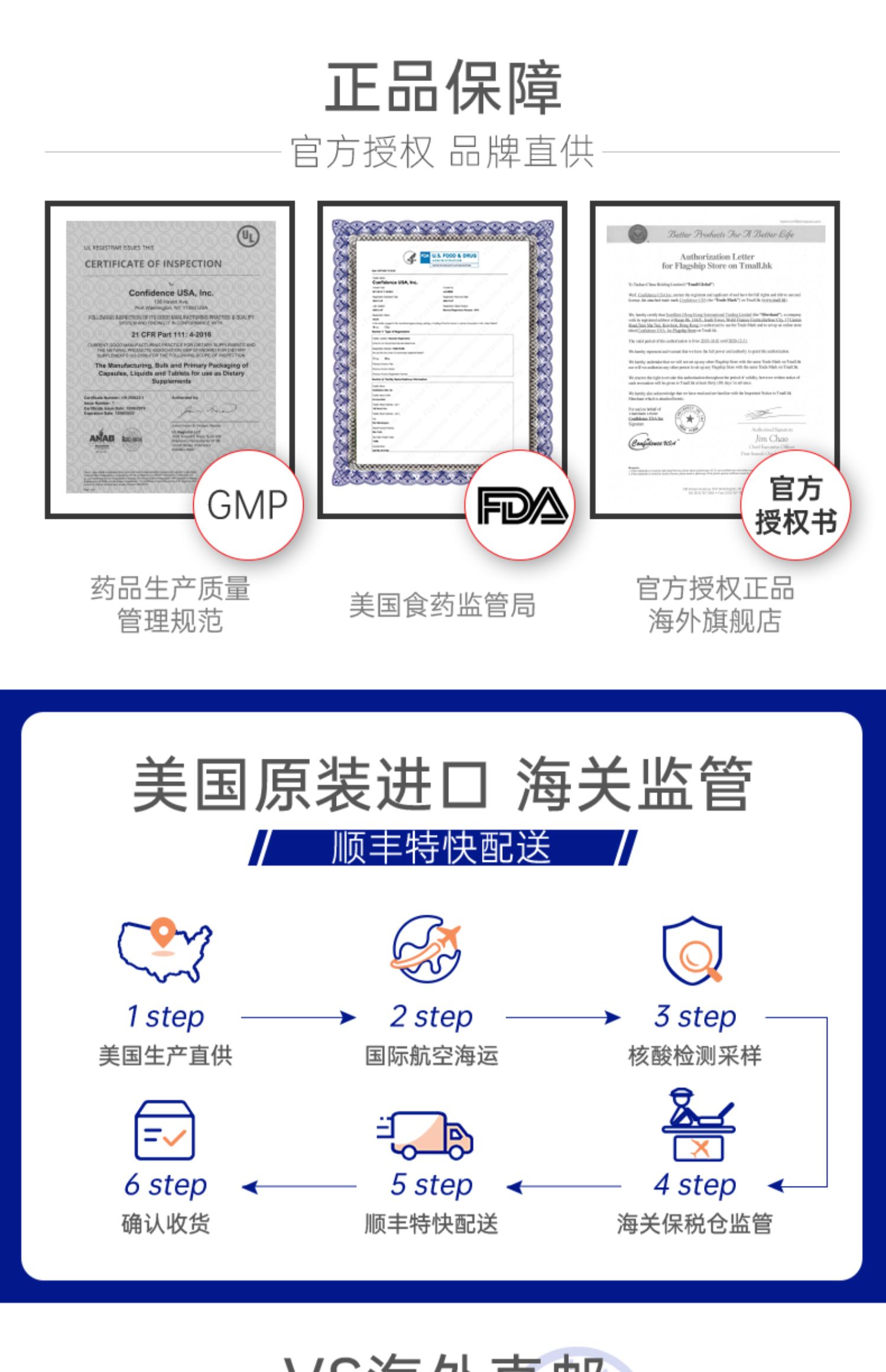 信心药业美国进口6瓶nmnβ烟酰胺