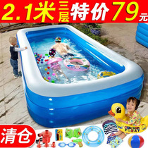 Childrens inflatable swimming pool home thickened outdoor large pool baby child baby swimming family swimming ring