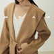 MPAM double-sided woolen bathrobe style hooded coat wool jacket