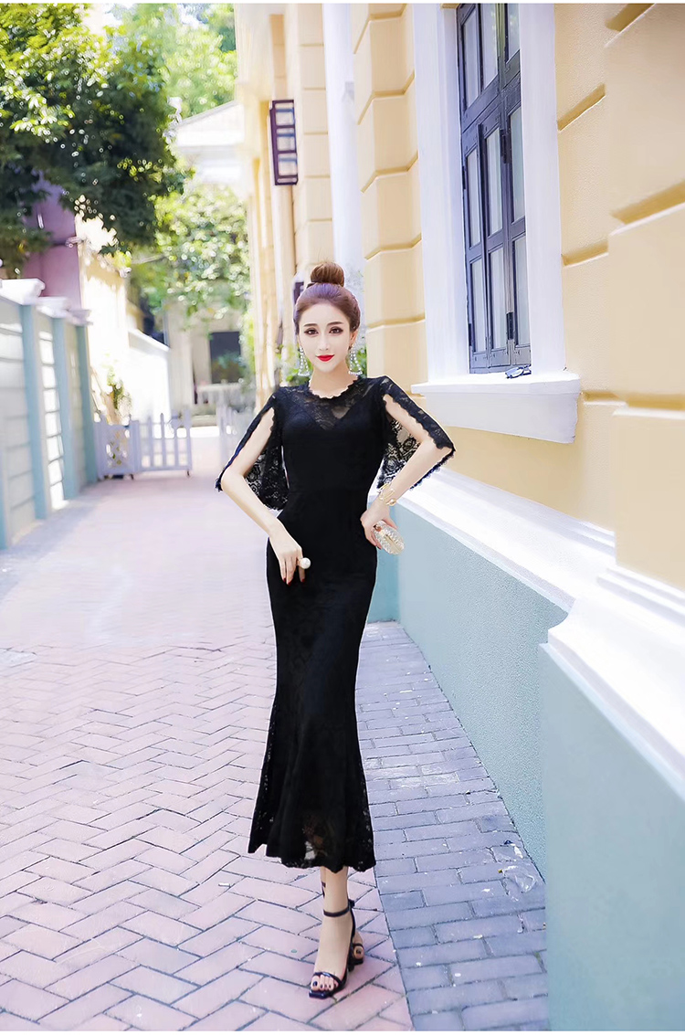 Đầm ren nữ váy dài 2019 mới hè gợi cảm giảm béo nữ khí chất gói hông váy đuôi cá thủy triều - Sản phẩm HOT váy suông hàn quốc