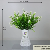 Белый эвкалипт розы 3 букеты + Цветочная корзина