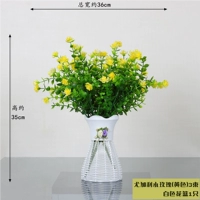 Желтый эвкалипт розы 3 букеты + Цветочная корзина