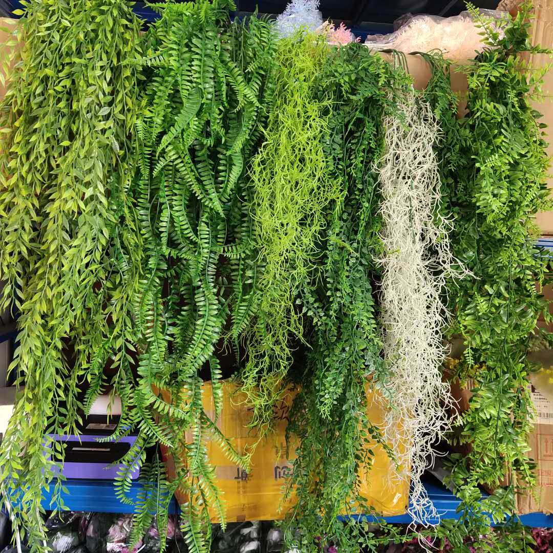 New simulation hanging green planting plastic rattan vine suspended ceiling decoration astronomical winter Persian grass antlers old man's beard