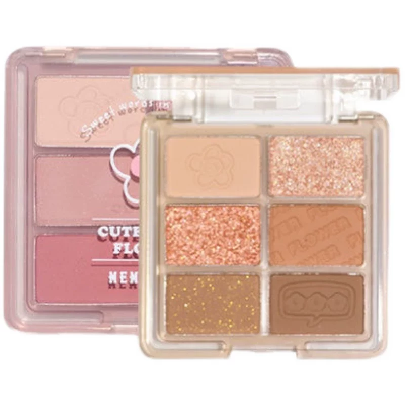 Супер нежный!Meimei Reba Six Palette теней Dold Dumb Milk Camellia Pink Hotba Memereba02