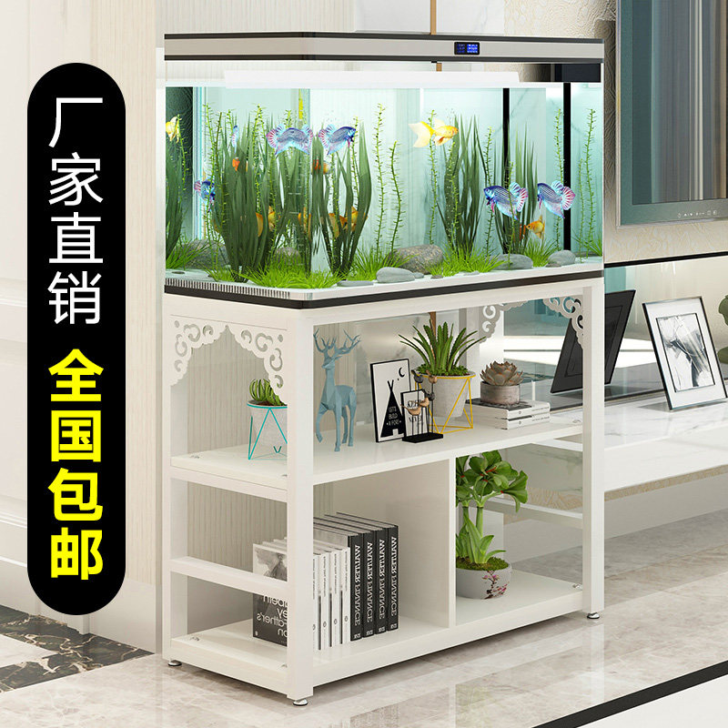 Fish tank shelf steel wood fish tank bottom cabinet metal chassis fish tank base fish tank cabinet iron living room fish tank rack customization