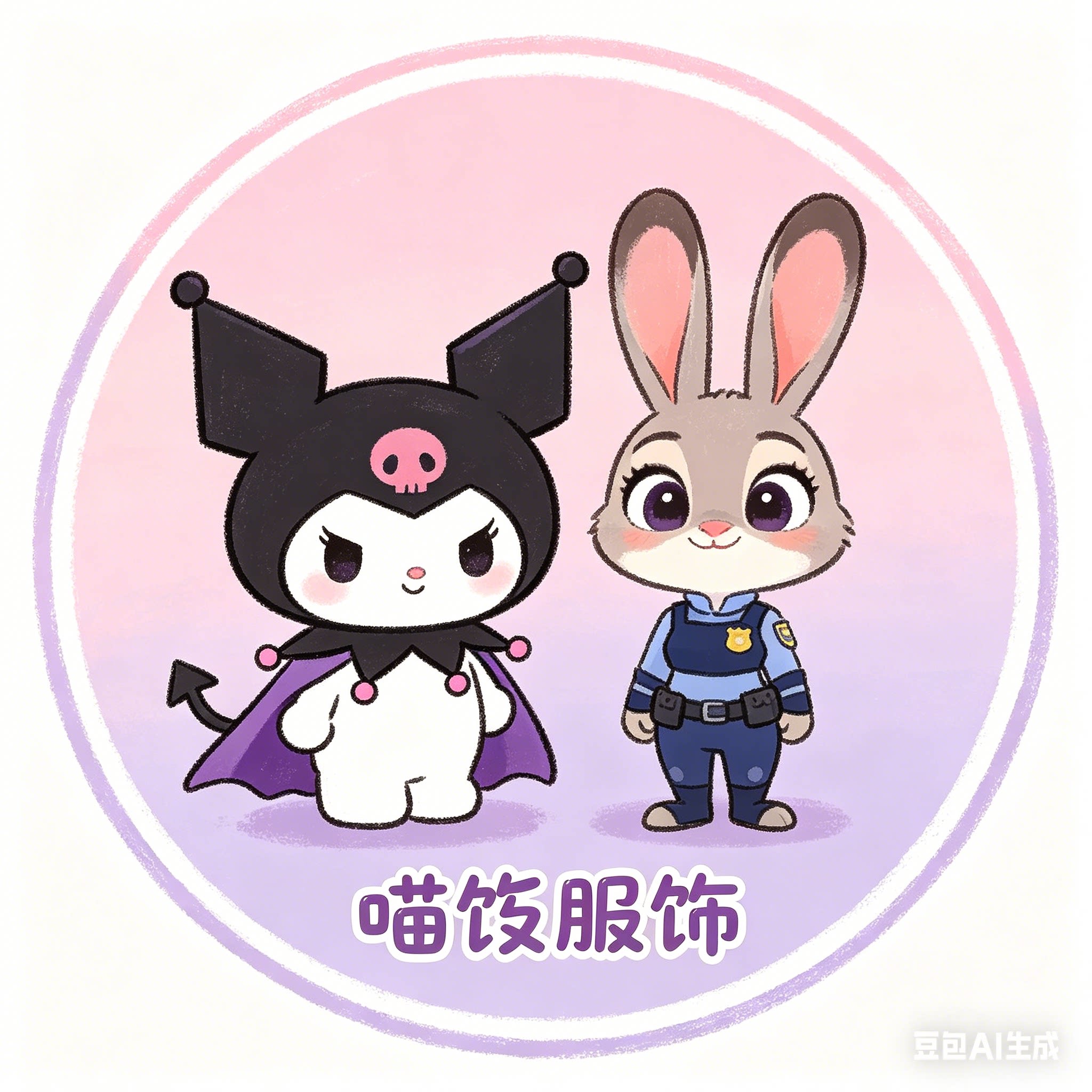 喵饴童装的LOGO